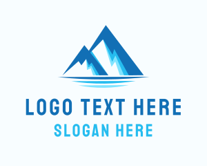 Mountaineering - Blue Ice Mountain logo design