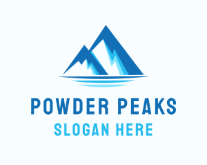 Snowboarding - Blue Ice Mountain logo design