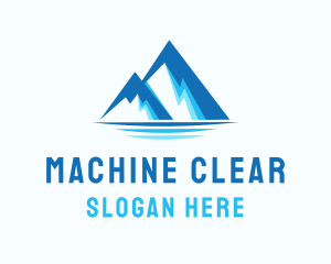 Trekking - Blue Ice Mountain logo design
