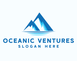 Blue Ice Mountain logo design