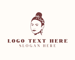 Earrings - Woman Beauty Cosmetics logo design