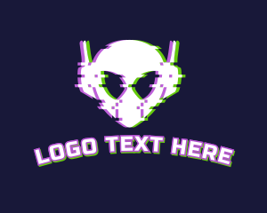 Glitch - Alien Robot Gaming logo design