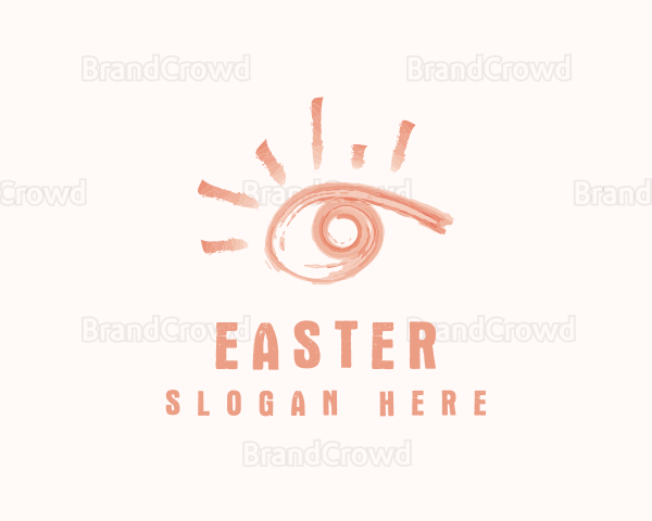 Sun Eye Paintbrush Logo