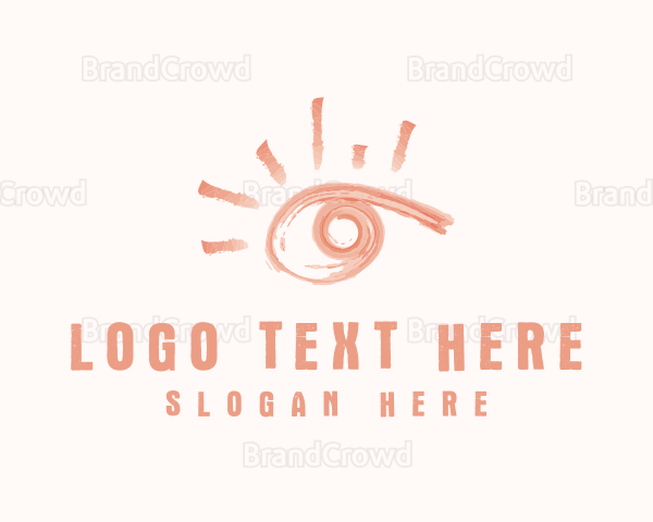 Sun Eye Paintbrush Logo