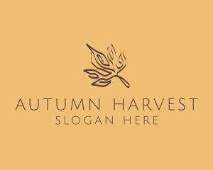 Fall Season Leaf logo design