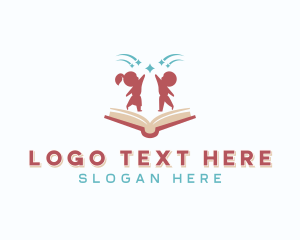 Storytelling - Kindergarten Kids Learning logo design