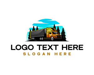 Shipping - Cargo Truck Logistics logo design