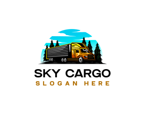 Cargo Truck Logistics logo design