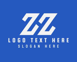 Lettering - Tech Company Letter ZZ logo design