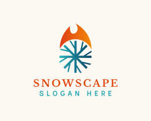 Snow - Fire & Snow Temperature logo design