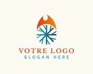 Industry - Fire & Snow Temperature logo design