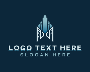 Engineer - Skyscraper Building Metropolis logo design