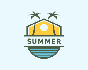 Sun Tree Beach Resort logo design