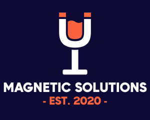 Magnetic - Magnetic Wine Glass logo design