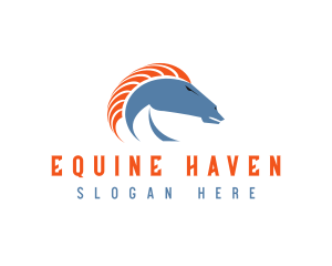 Spartan Horse Stallion logo design