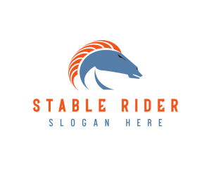 Spartan Horse Stallion logo design