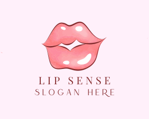 Beauty Makeup Lips logo design