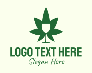 Cannabis Wine Glass  Logo