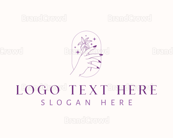 Hand Flower Nails Logo