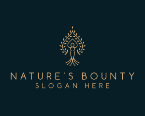 Natural Wellness Woman  logo design