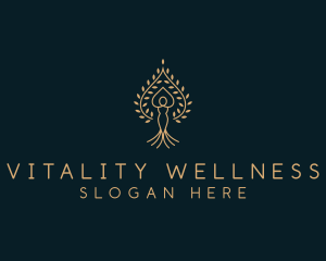 Natural Wellness Woman  logo design