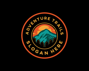 Mountain Hiking Adventure logo design