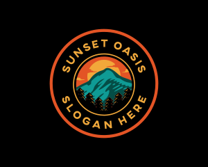 Mountain Hiking Adventure logo design