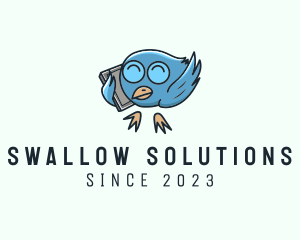 Swallow - Happy Bird Call logo design