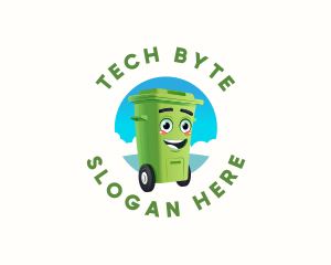 Trash Garbage Bin Logo