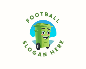 Cartoon - Trash Garbage Bin logo design