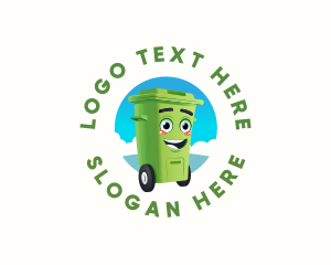 Bubble - Trash Garbage Bin logo design