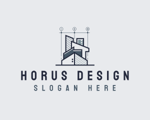 Architect Designer Blueprint logo design