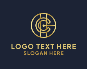 Golden - Crypto Coin Letter C logo design