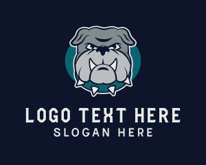 Dog - Angry K9 Bulldog logo design