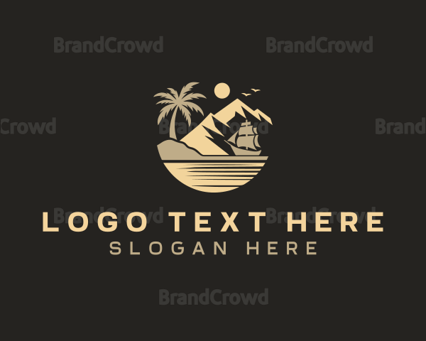 Island Ship Travel Logo