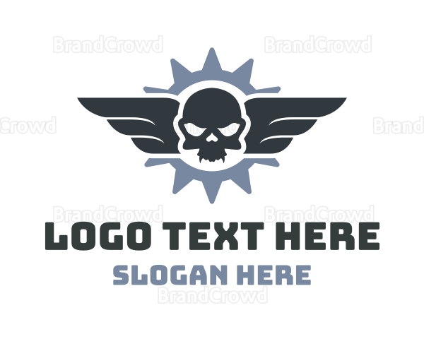 Skull Wings Biker Club Logo