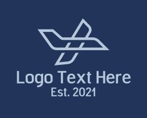 Air Freight - Blue Aviation Plane logo design