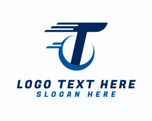 Letter T - Express Business Wing Letter T logo design