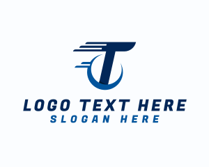 Tech - Express Business Wing Letter T logo design