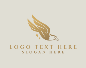 Animal - Gold Eagle Animal logo design