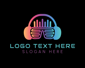 Headphones - Dj Party Shades logo design