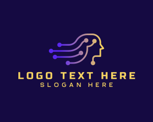 Woman - Digital Female Technology logo design