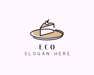 Cake Slice Dessert Logo