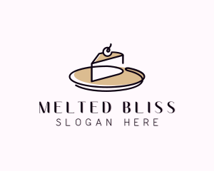 Cake Slice Dessert Logo