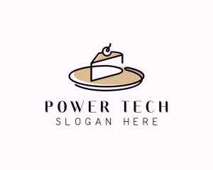 Cake Slice Dessert Logo