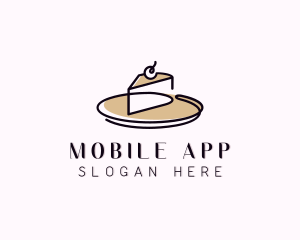 Cake Slice Dessert Logo