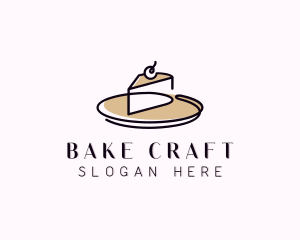 Cake Slice Dessert logo design