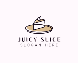 Cake Slice Dessert logo design