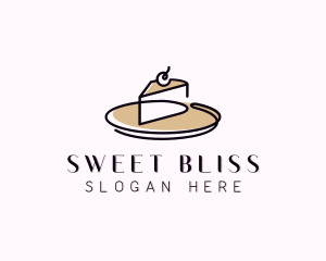 Cake Slice Dessert logo design