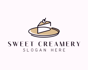 Cake Slice Dessert logo design